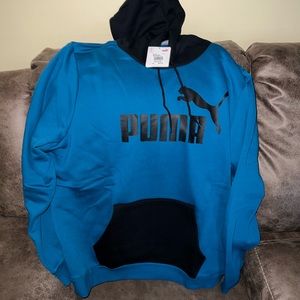 Puma Hoodie Size:XXLT Color:Black/Blue